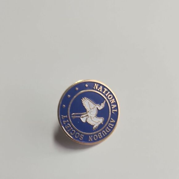 National Audubon Society Blue and Gold Pin - Picture 1 of 2
